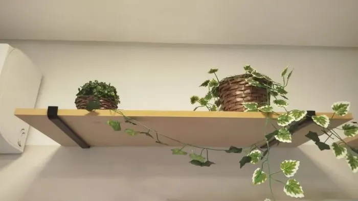  Prateleiras em Pinus 80cm x 30cm com 2 mãos francesas invertidas
