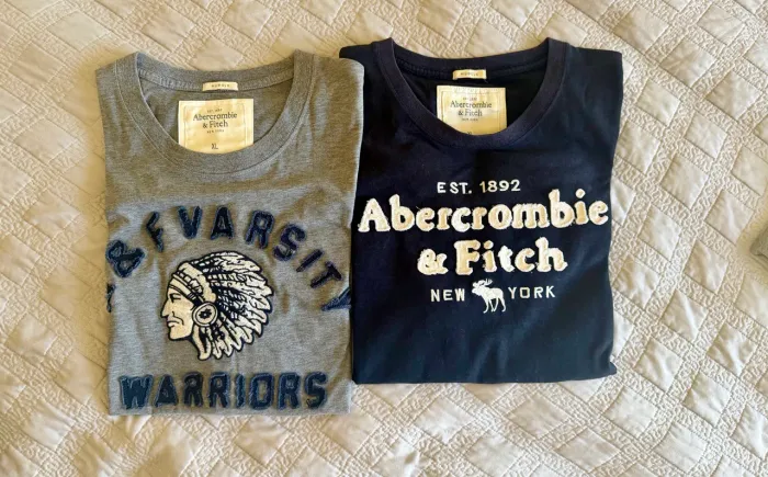 Kit com 2 camisetas Abercrombie tamanho GG