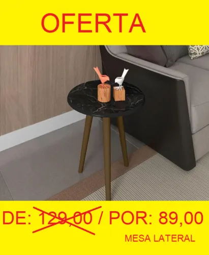 MESA LATERAL PARA DECORAÇAO DA SUA SALA