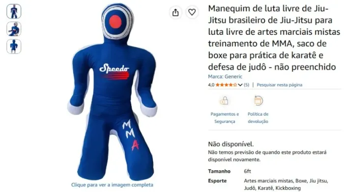 boneco de treino para jiu-jitsu