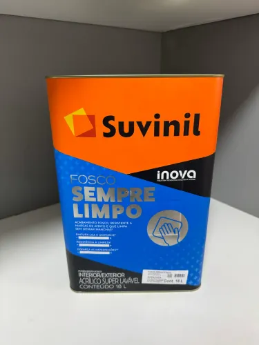 Tinta Suvinil Fosco Sempre Limpo Branco Neve 18L - Lacrada