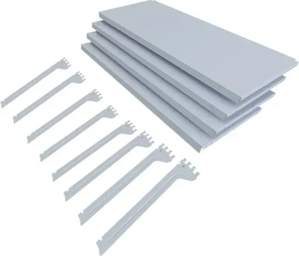 kit de bandejas - prateleiras de gôndolas para loja aço
