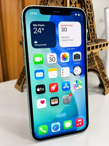 iPhone 12 Green 128GB - Excelente Estado - Com Carregador Original e Capa