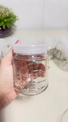 Pote de vidro amamentação armazenar leite