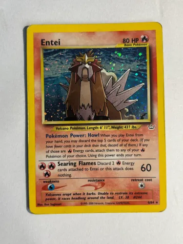 Entei (6/64) holo carta Pokémon