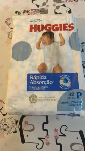 Huggies Rápida Absorção P 32 un Pacote Lacrado