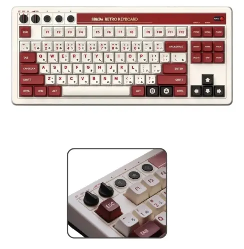 Teclado Mecânico 8bitdo Retro 108 Fami Wireless 85hc01
