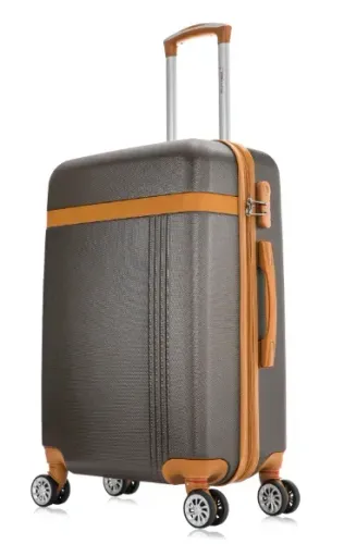 Mala de Viagem Grande Com Roda Removível Swiss Move Preto/Marram - 69X46X30