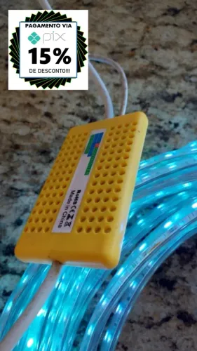 Mangueira led 5050 rgb colorido chata  original com fonte