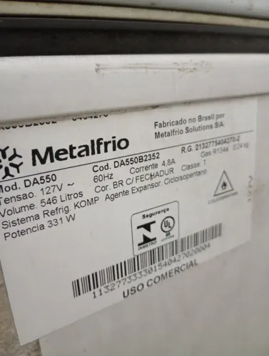 Freezer metalfrio Mod DA 550
