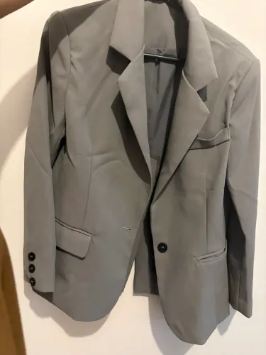 Blazer cinza oversize tamanho XS