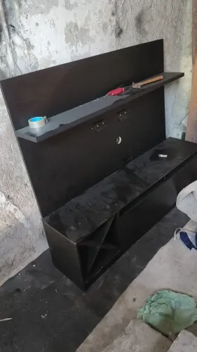 Rack com Painel Preto 