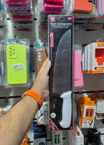 Faca de Açougueiro Aço Inox Tamanho 10