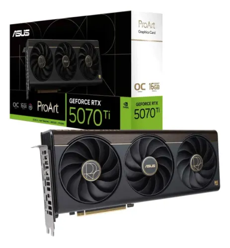 Placa de Vídeo ASUS GeForce RTX 5070 Ti ProArt OC 16GB GDDR7 256 bit - PROART-RTX5070TI-O1