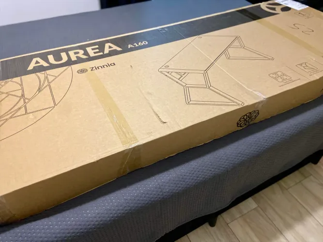 Mesa De Vidro Gamer Ou Escritório Zinnia Aurea 160 (Nova na Caixa!)