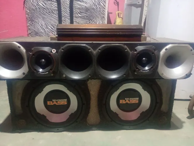 ?Caixa Trio Completa 2 Selenium Bass + Cornetas + Tweeters + Módulo OMD H2?