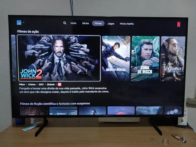 Tv Samsung 4k hdr 43 polegadas com nota fiscal e  6 mês de comprada u8600f 