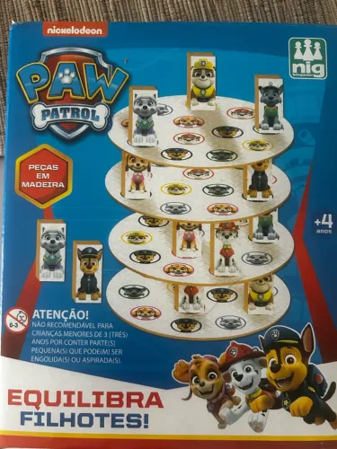Brinquedo equilibra filhotes patrulha canina