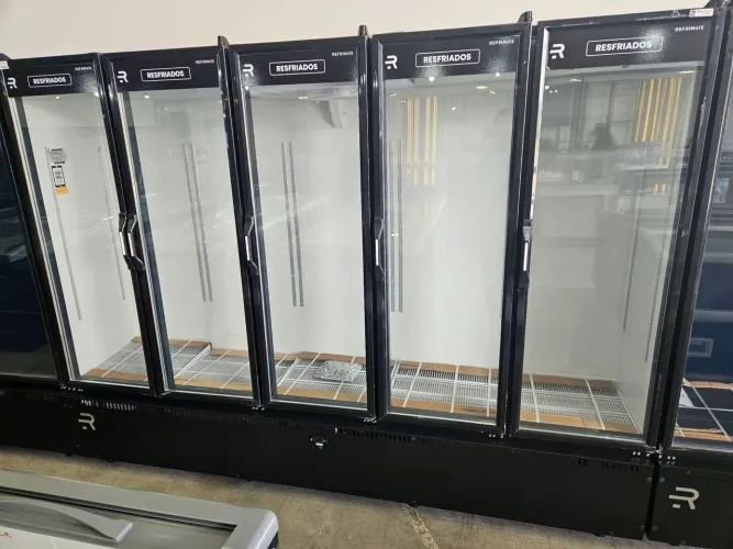 refrigerador expositor 5 portas para frios e bebidas 0 a 7 graus