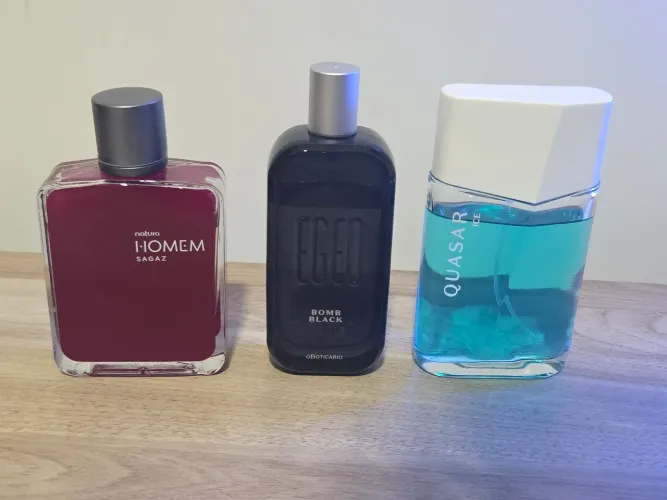 Perfume Masculino | Natura Sagaz | Egeo Bomb Black | Quasar Ice