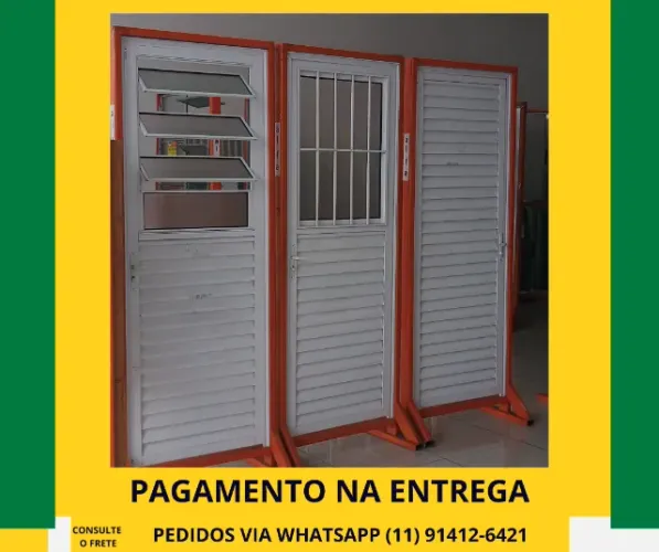 porta basculante aluminio branco 2.10x80 cod 88 - frete a/c pagamento na entrega