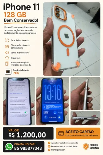 iPhone 11 128 GB - Bem Conservado