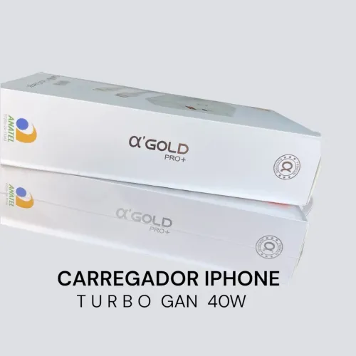 Carregador iPhone Turbo GaN 40W USB-C Lightning Homologado Anatel + Cabo
