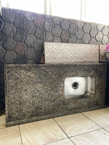 pia de granito com cuba 121x58
