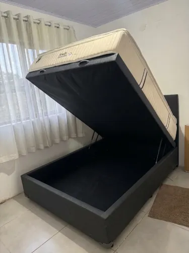 Cama casal baú blindado