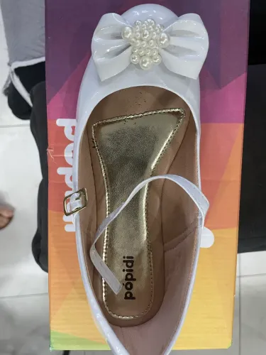 Sapatilha verniz branco