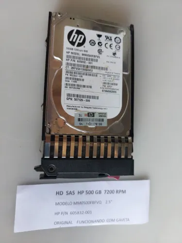 HD SAS HP 500GB 7200RPM 