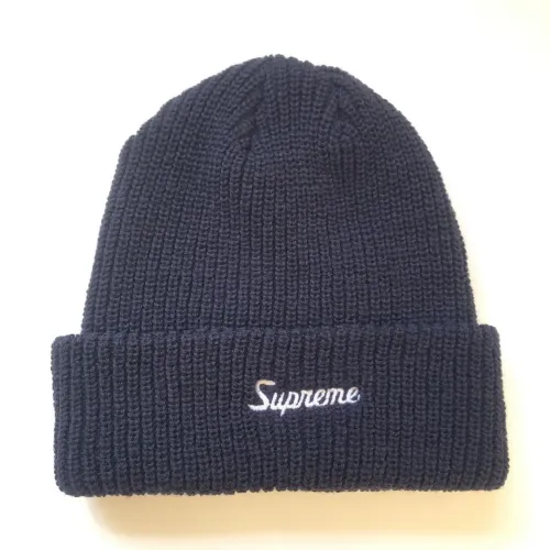 touca supreme loose gauge beanie azul marinho chapéu navy sup blue fw23 gorro bogo logo