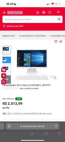 COMPUTADOR LG ALL IN ONE