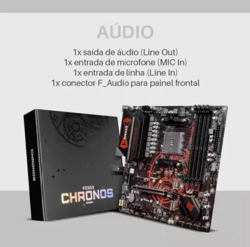 Placa Mãe AMD B550 Pichau Chronos Soquete AM4