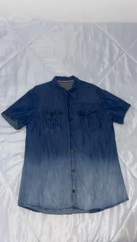 camisa jeans tamanho m