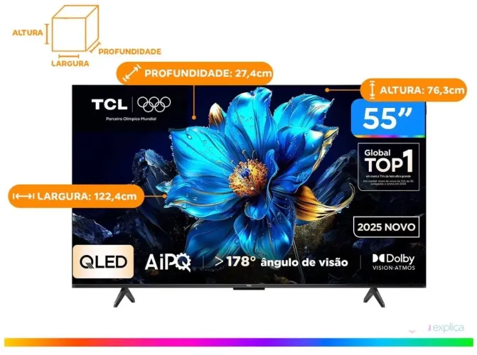 Tv TCL QLed 55 polegadas