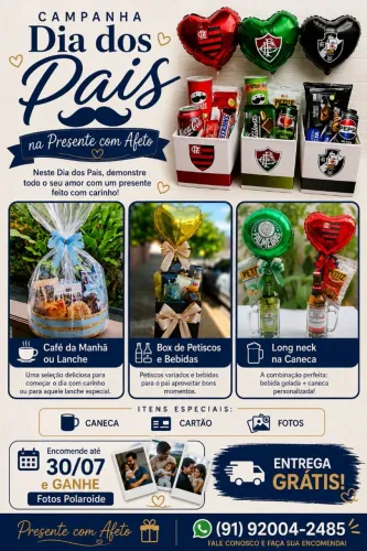 Presente Dia dos Pais - Box Bebida e Petiscos 