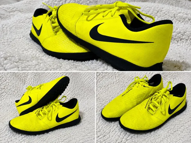 Chuteira Nike Phantom Society Society Futsal Amarela Neon