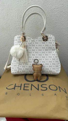 BOLSA FEMININA CHENSON ORIGINAL ELEGANCE LUXO MÃO OFF WHITE