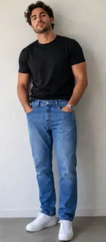 Calca Jeans N° 42, bonita, bem confortável, tecido macio, design moderno. 