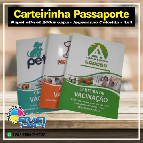 Carteirinha de Vacinação Passaporte Pet