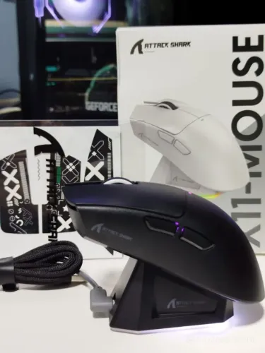 MOUSE GAMER ATTACK SHARK X11 PRETO OU BRANCO