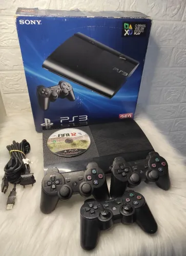 PS3 SUPER SLIM 250gb - HEN - 3 CONTROLES 