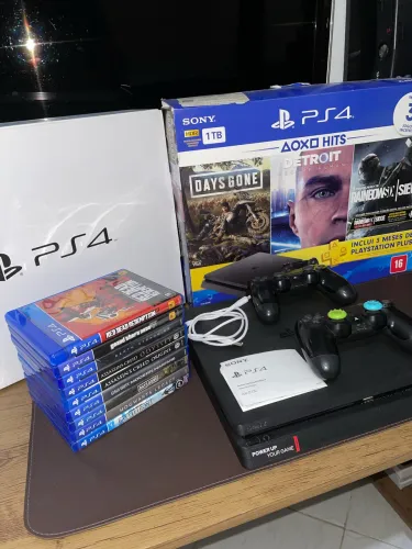 PS4 SLIM 1 TB COMPLETO 