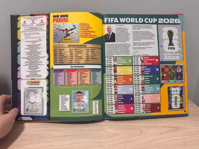 Álbum Copa do Mundo 2026 Capa Dura Dourado - Completo
