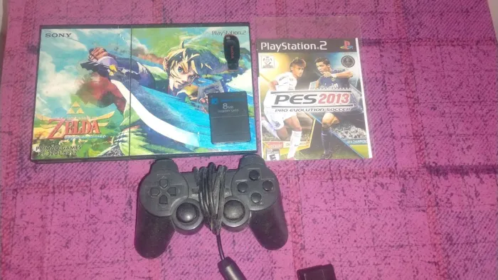 PS2 Zelda antigo+ cartão de memória+ pendrive+ manete+ 1 jogo