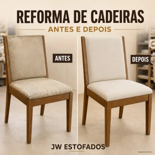 Reforma de Cadeiras Troca de Tecido e Espuma