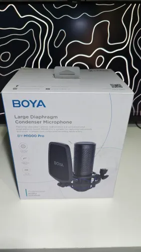 Microfone condensador profissional BOYA BY-M1000 PRO Lacrado e com nota fiscal!