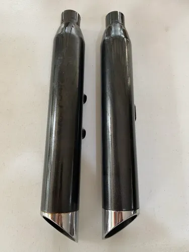 Ponteiras Corte Lateral preto/cromado Fat Boy 2011