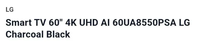 TV LG 60 polegadas 4k